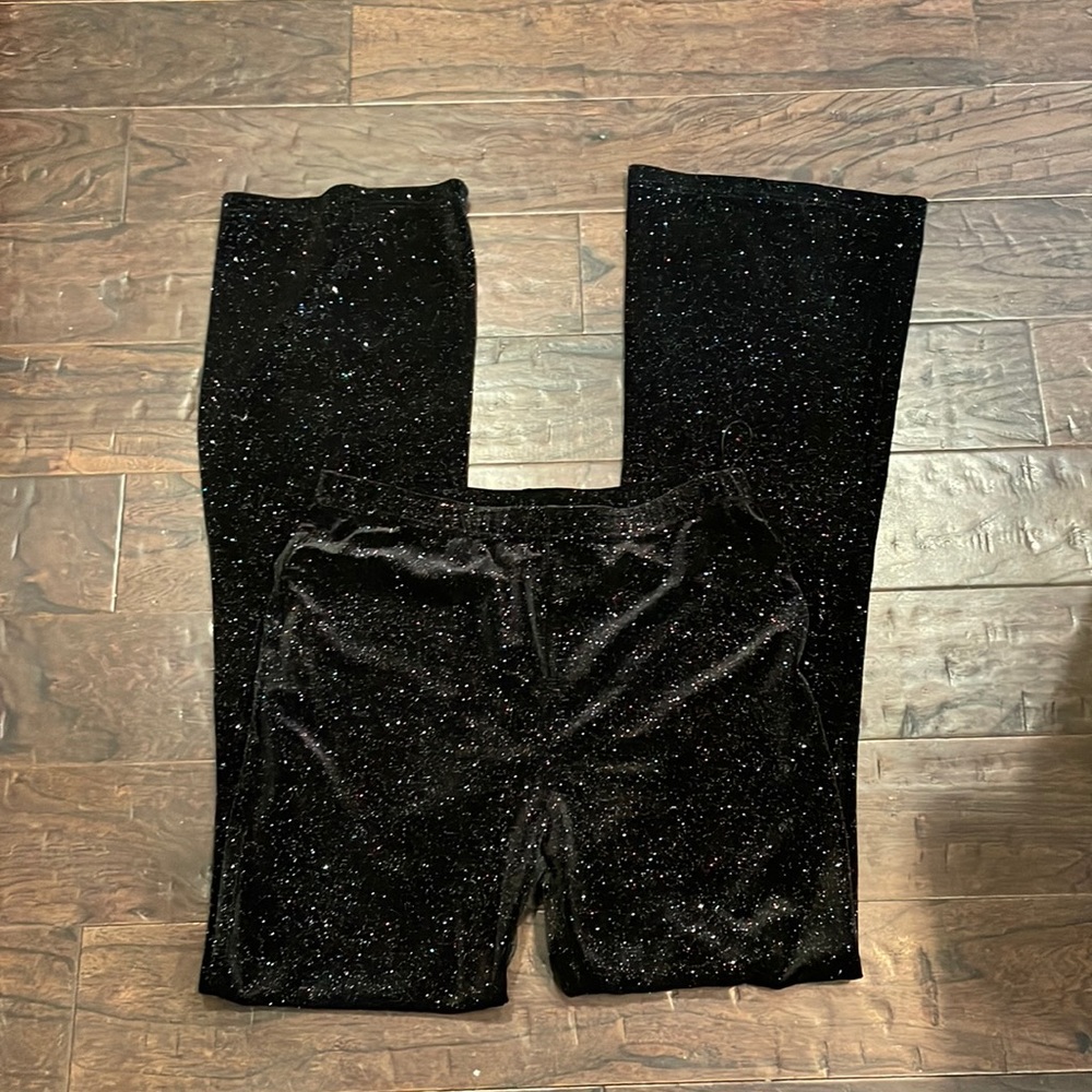 Kittenish xl womens black pants with sparkle